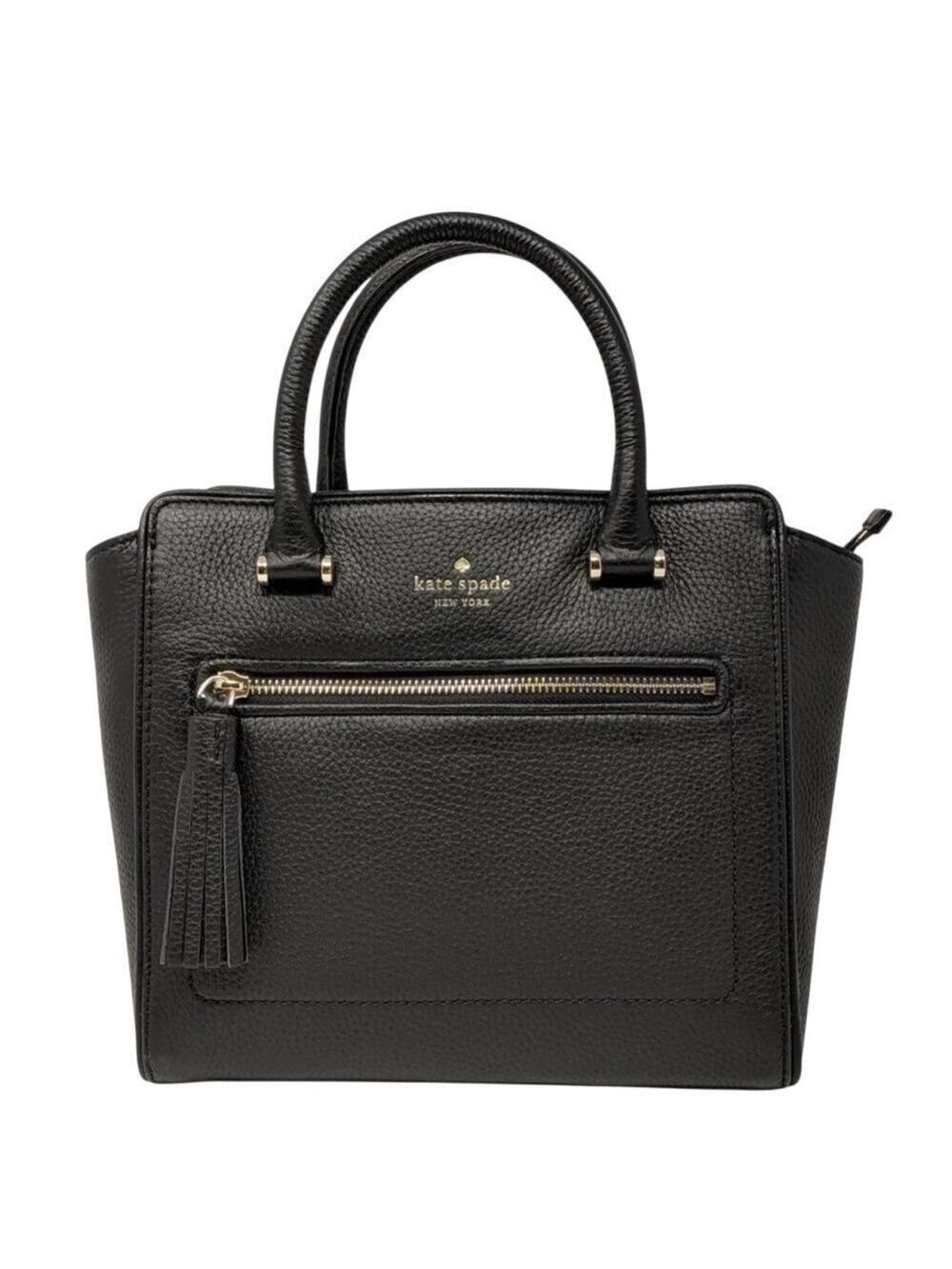 Kate Spade New York Chester Street Small Allyn Satchel Bag black leather